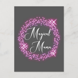 Carte Postale Maman magique cercle d'étoiles brillantes