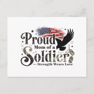 Carte Postale Maman militaire fière Art de fierté de soldat