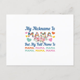 Carte Postale Maman Mon Surnom Est Maman Anniversaire