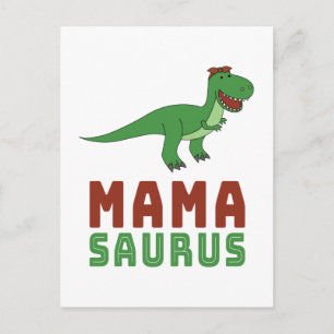 Carte Postale Mamasaurus Dinosaur Tyrannosaurus Rex Fête des mèr