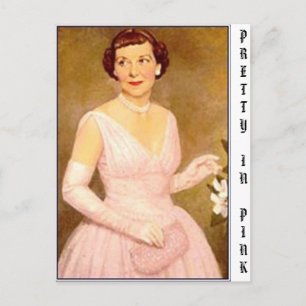 Carte Postale mamie eisenhower, JOLIE EN ROSE