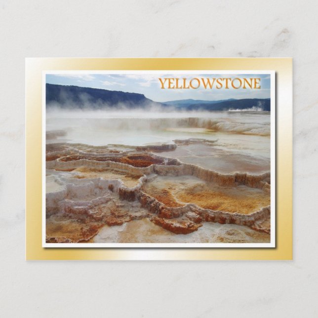 Carte Postale Mammoth Hot Springs, parc national Yellowstone (Devant)