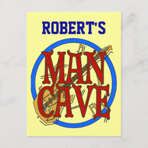 Carte Postale Man Cave ajouter le nom Signal