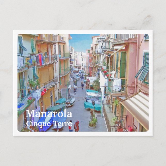 Carte Postale MANAROLA - Cinque Terre - Italie - VIEILLE VILLE (Devant)