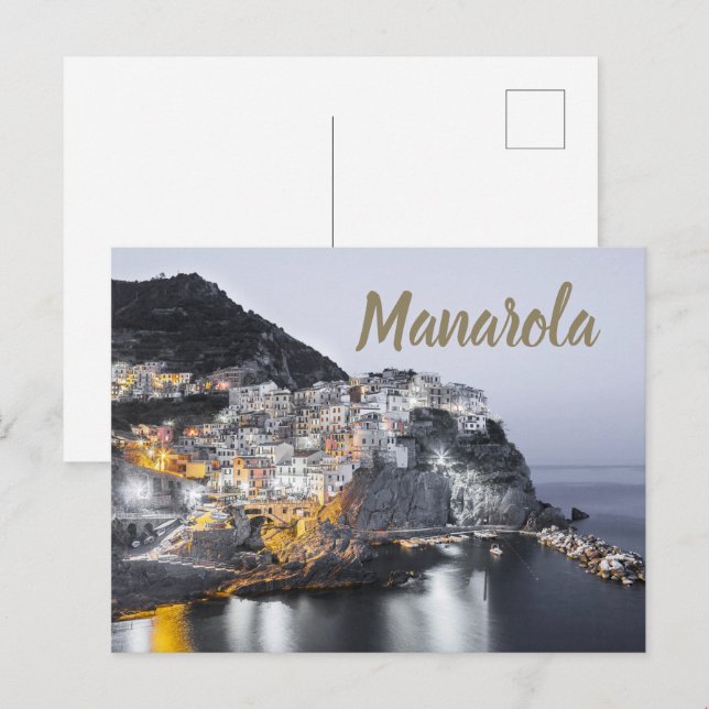 Carte Postale Manarola Cinque Terre Ligurie Italie Beaux-Arts ca (Devant / Derrière)