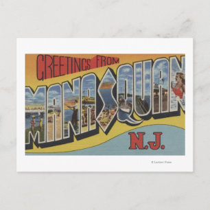 Carte Postale Manasquan, New Jersey - Scènes de grandes lettres