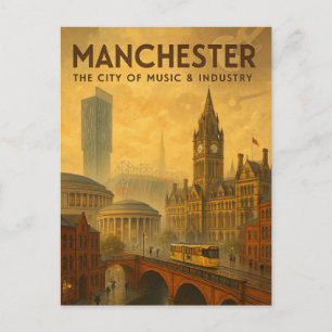 Carte Postale Manchester, Angleterre – Une ville de musique