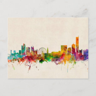 Carte Postale Manchester England Skyline Cityscape