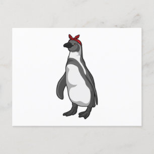 Carte Postale Manchot avec bandana