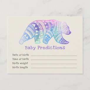 Carte Postale Mandala Bear Baby shower Prédictions et conseils