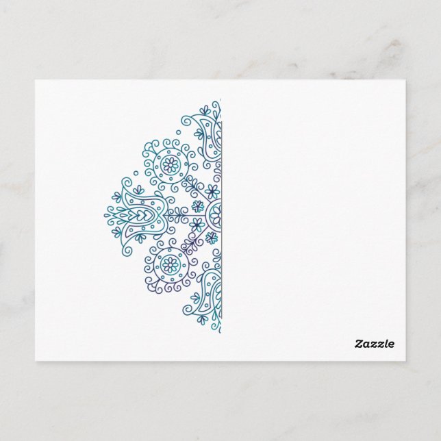 Carte Postale Mandala Boho (Dos)