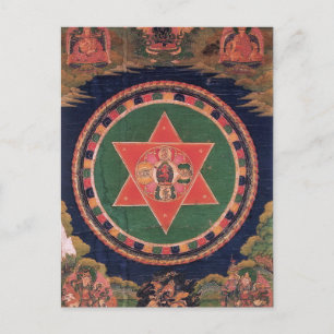 Carte Postale Mandala bouddhiste tibétain de Vajravarahi Vajrayo