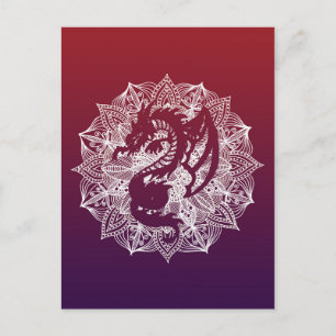 Carte Postale Mandala Circle Dragon