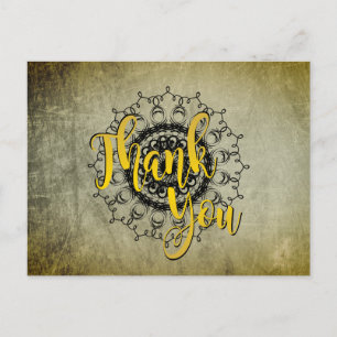 Carte Postale Mandala Damask Merci Yoga Méditation Santé