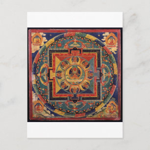 Carte Postale Mandala d'Amitayus. École tibétaine du 19ème siècl