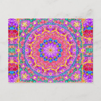 Carte postale Mandala de Bright India Watercolor