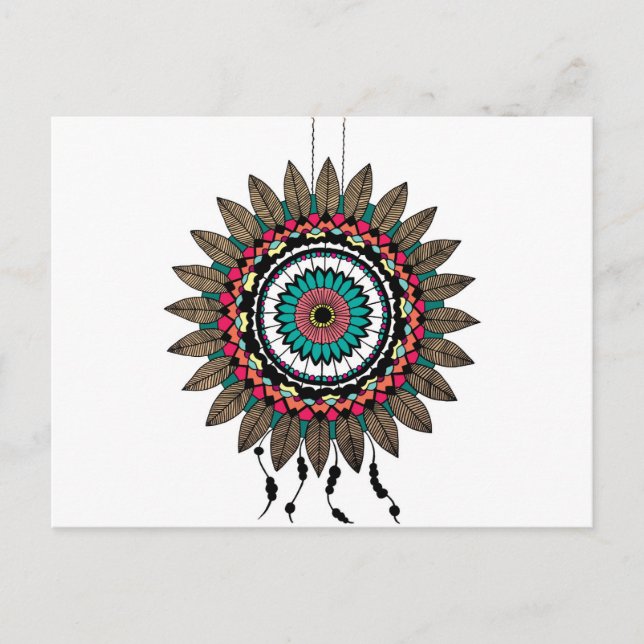 Carte Postale Mandala de Dreamcatcher (Devant)