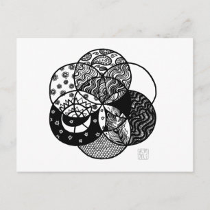 Carte postale mandala de la graine de vie