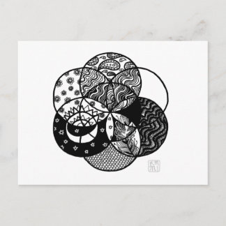 Carte postale mandala de la graine de vie