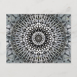 Carte Postale Mandala de pièces d'échecs