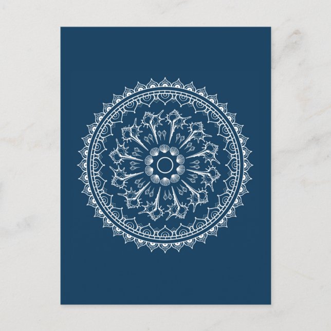 Carte Postale Mandala En Coquillages (Devant)