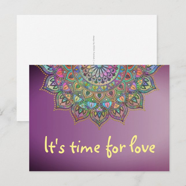 Carte Postale Mandala Inde Style 1 (Devant / Derrière)