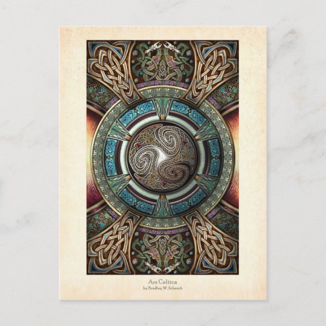 Carte postale Mandala Triskelion (Devant)