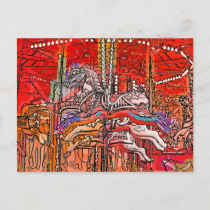 CARTE POSTALE MANÈGE