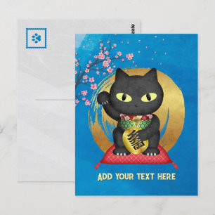 Carte Postale Maneki Neko Lucky Poilue
