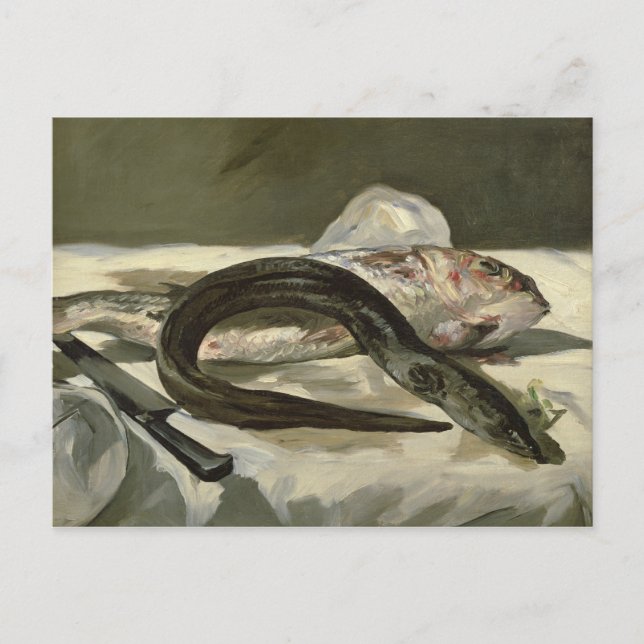 Carte Postale Manet | Eel et Red Mullet, 1864 (Devant)