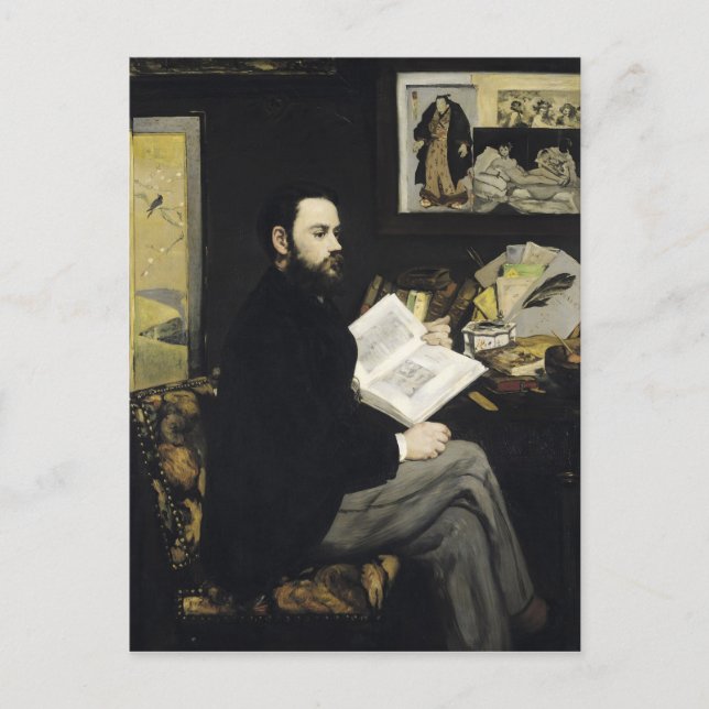 Carte Postale Manet | Portrait d'Emile Zola 1868 (Devant)