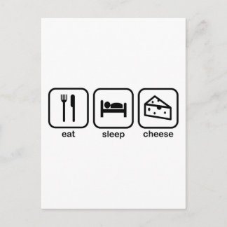 Carte Postale Mange du fromage de sommeil