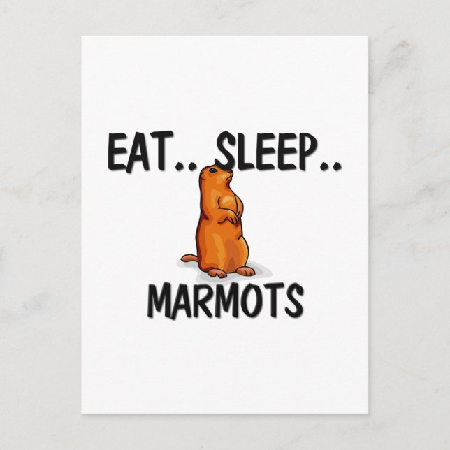 Carte Postale Manger des MARMOTS du sommeil (Devant)