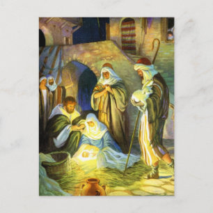 Carte postale Manger Jesus Noël