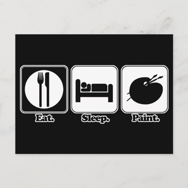 Carte Postale manger la peinture de sommeil (Devant)