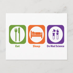 Carte Postale Manger Le Sommeil Faire De La Science