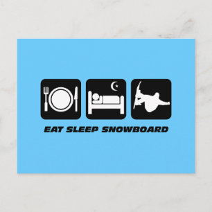 Carte Postale manger snowboard