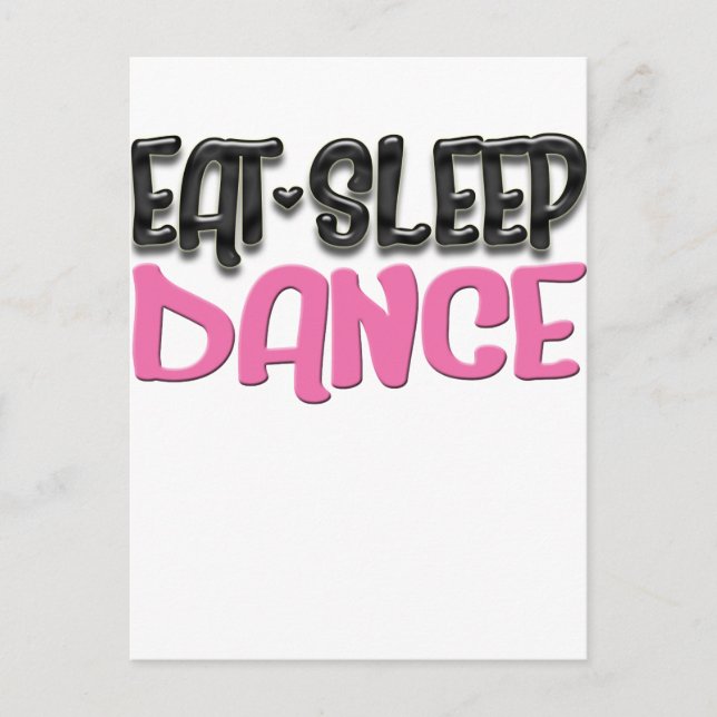 Carte Postale manger sommeil danse (Devant)