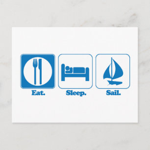 Carte Postale manger voile de sommeil