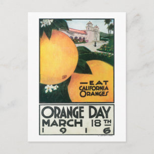 Carte Postale Mangez des oranges de CA le jour de l'orange
