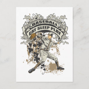 Carte Postale Mangez, Dormez, Jouez Au Baseball