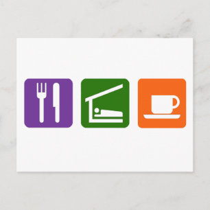 Carte Postale Mangez du café dormant