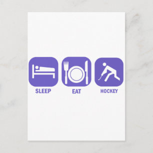 Carte Postale Mangez du hockey sur glace