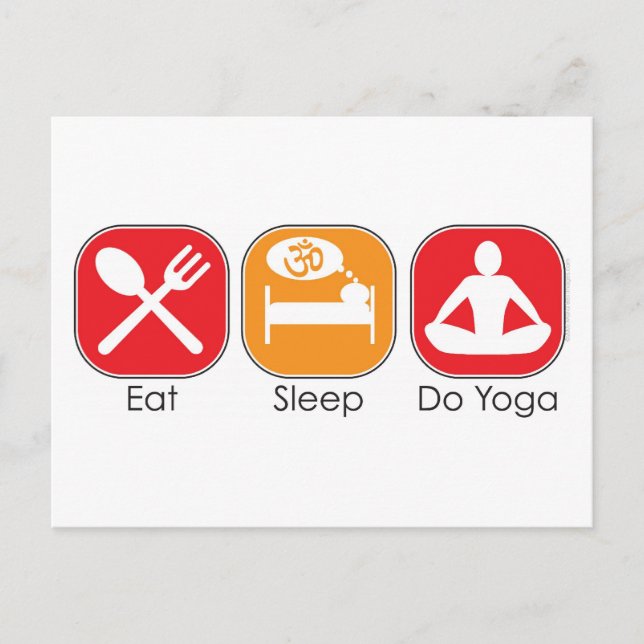 Carte Postale Mangez du yoga endormi (Devant)