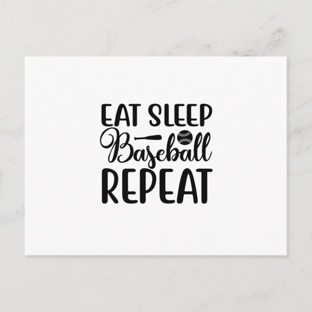 Carte Postale Mangez la répétition du baseball de sommeil (Devant)
