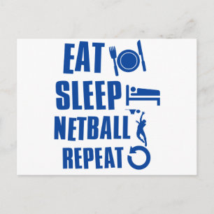 Carte Postale Mangez le sommeil Netball