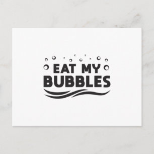 Carte Postale Mangez Mes Bulles Piscine Baignade Piscine d'eau