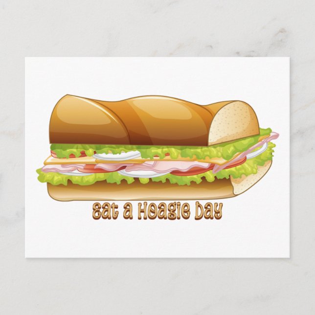 Carte Postale Mangez un jour de la Hoagie, sandwich sous-marin (Devant)