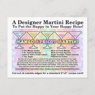 Carte postale Mango Apricot Spring Martini Recette