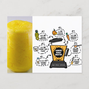 Carte Postale Mango Smoothie de Turmeric Recette